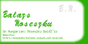 balazs moseszku business card